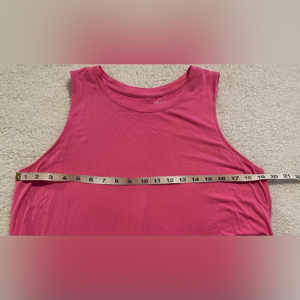 Time and Tru Women’s Pink Short Sleeve Dress size X-Large (16-18) with Pockets - Picture 7 of 11